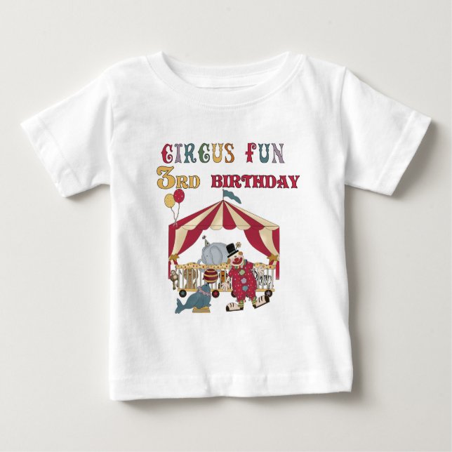 Cirque 3e Anniversaire Tshirts et cadeaux (Devant)