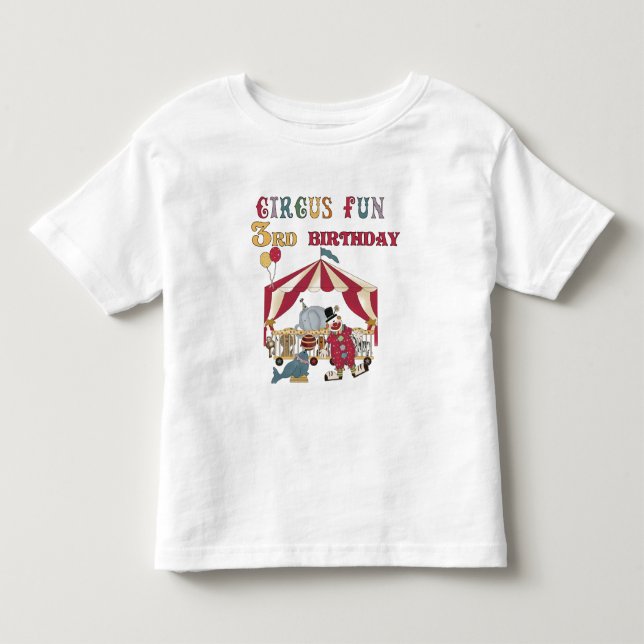 Cirque 3e Anniversaire Tshirts et cadeaux (Devant)