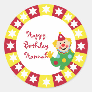 Cirque Clown avec Stickers Stars
