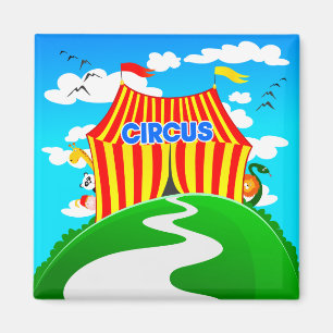 Cirque drôle de bande dessinée, aimant