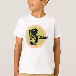 Cirque Nom et âge 5e anniversaire Tshirt