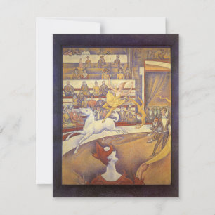 Cirque par Georges Seurat, Art pointilliste vintag