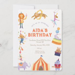 Cirque Spectaculaire Invitation Anniversaire