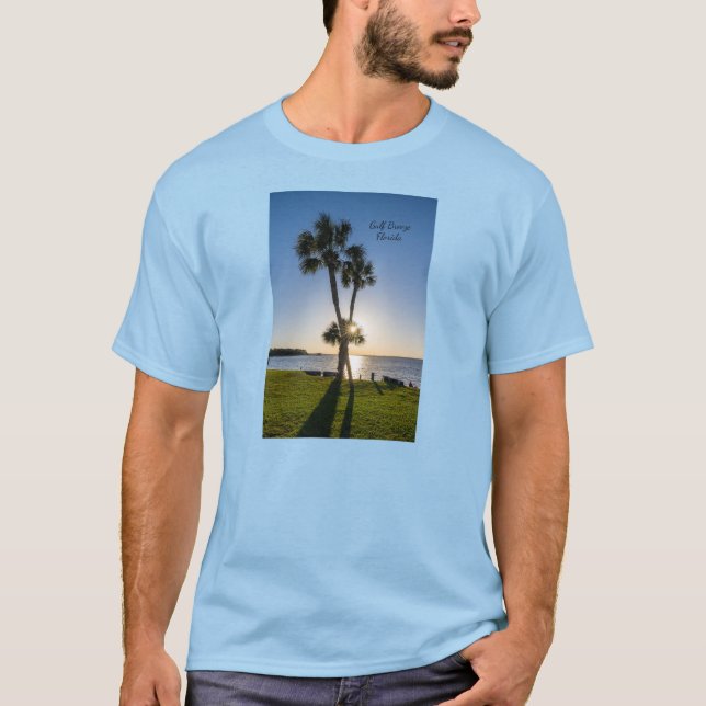Ciseaux de palmier Silhouette T-shirt homme (Devant)