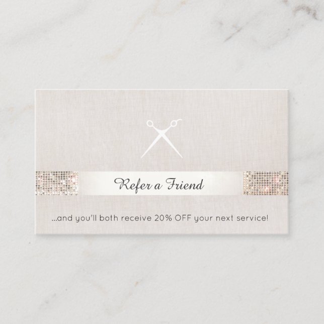 Ciseaux de séquin de référence client du salon de  (Devant)