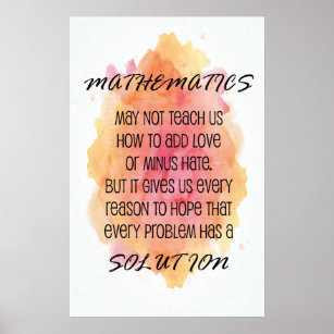 Posters Affiches Citations Maths Zazzle Fr