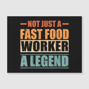 Citation amusante Retro Fast Food Worker