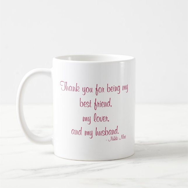 Citation avec la tasse de "amour" de message (Gauche)