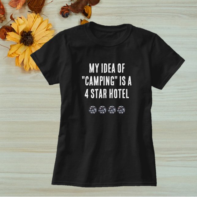 Citation Camping T-shirt fille Glam Cute (Bookmark my store: https://www.zazzle.com/store/capricepetit?rf=238091145531749709)