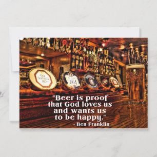 Citation célèbre de Ben Franklin sur la bière