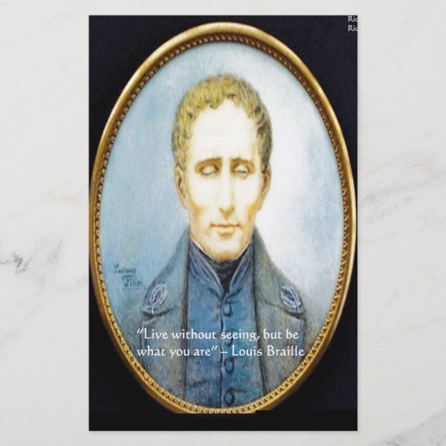 Citation célèbre de Louis Braille (Devant)