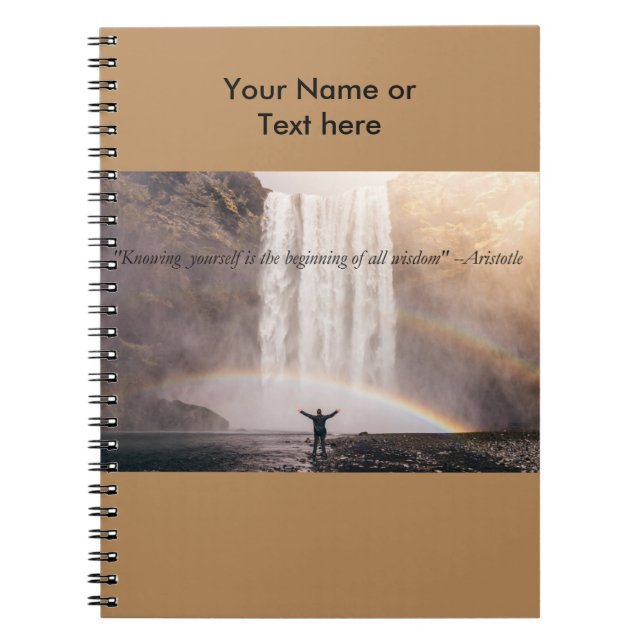 Citation Connaître Soi-même - Cahier Spirale (Devant)