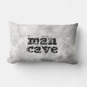 citation coussin man cave gris aquarelle design