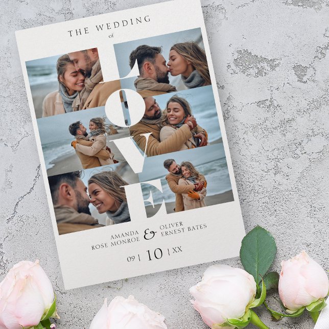 Citation d'amour blanc tendance Collage Mariage 6  (Créateur téléchargé)