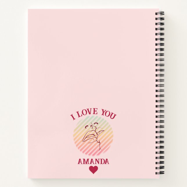 Citation d'amour Carnet de baiser romantique (Dos)