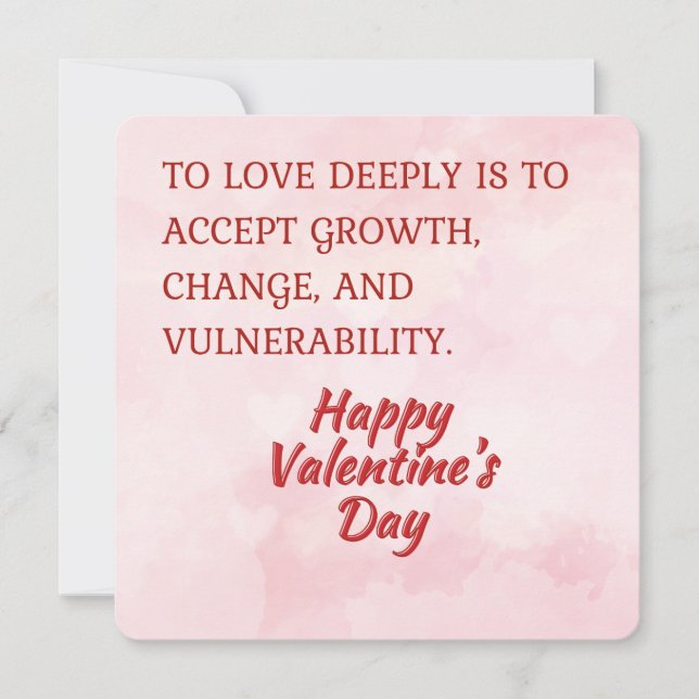 Citation d'amour et de croissance Carte de Saint-V (Devant)