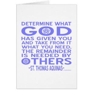 Citation d'Aquinas Regarde ce que Dieu t'a donné e