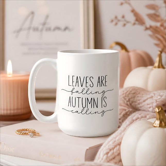 Citation d'automne Mug de calligraphie tendance (Créateur téléchargé)