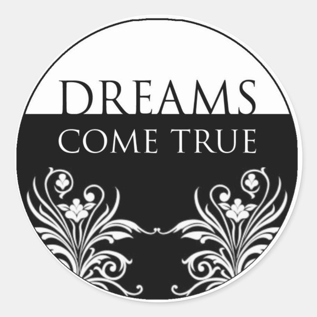 Citation de 3 mots - Dreams Come True Sticker (Devant)