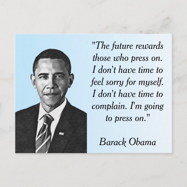Citation de Barack Obama avec carte postale Americ (Devant)