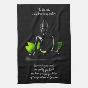 Citation de bouddha 3 serviettes à main