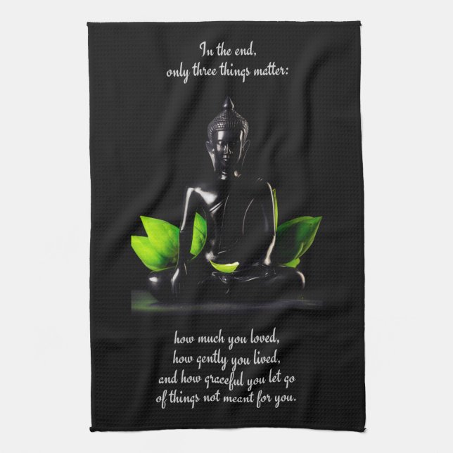 Citation de bouddha 3 serviettes à main (Vertical)