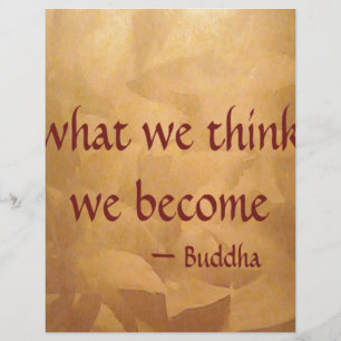 Citation de Bouddha ; Ce que nous pensons, nous le