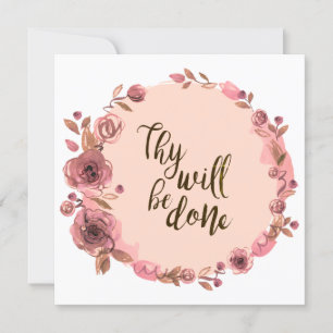 Citation de carte blanche Scripture Fleurs de cour