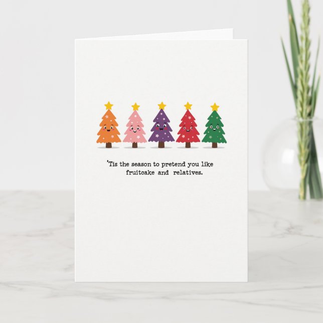 Citation de carte de Noël pour parents en cake aux (Devant)