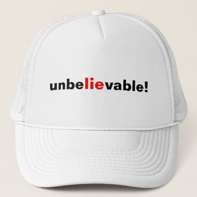 Citation de casquette de baseball Mensonge incroya (Devant)