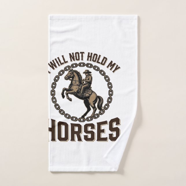 Citation de cheval drôle Design vintage de conduit (Serviette à main)