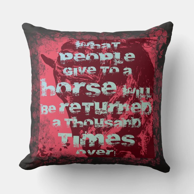 Citation de cheval II - Coussin (Recto)