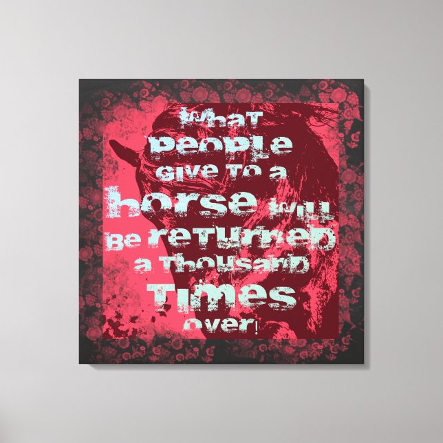 Citation de cheval II - Toile enveloppée (Recto)