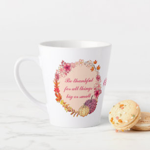Citation de couronne d'automne Latte Mug