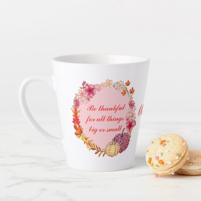 Citation de couronne d'automne Latte Mug (En situation)