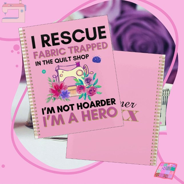 Citation de couture drôle Machine à coudre florale (Funny Sewing Shirt/Quilt Gift/ Planner Standard light pink color, Purple, Pink, Black, Blue, sewing )