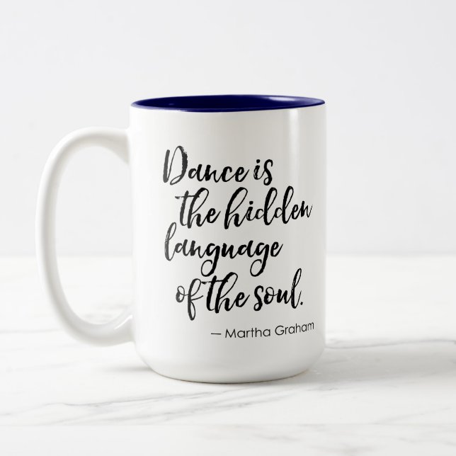 Citation de danse Mug - La danse est une langue ca (Gauche)