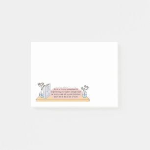 Citation de fierté et de préjugé Post-it Notes