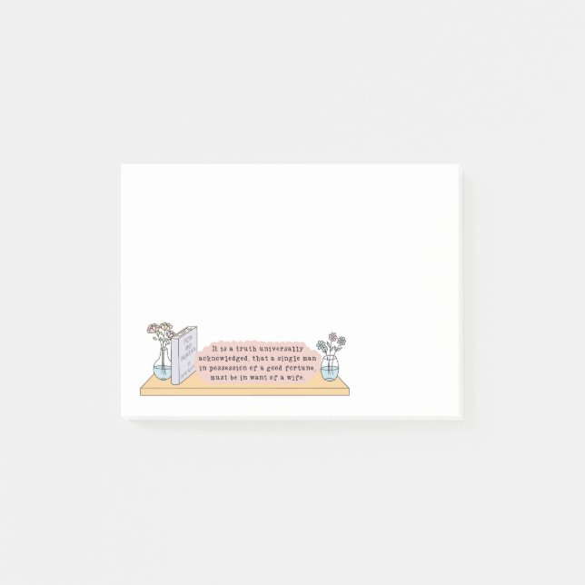 Citation de fierté et de préjugé Post-it Notes (Devant)