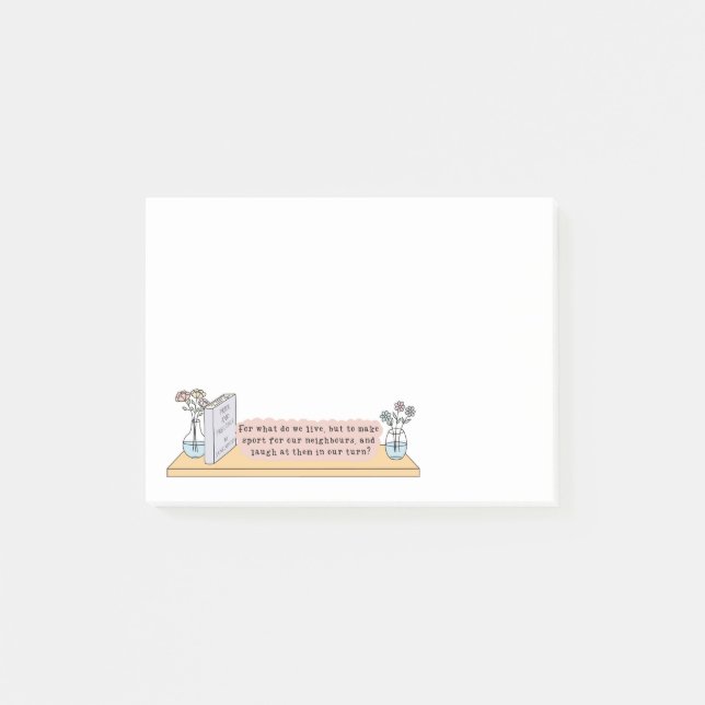 Citation de fierté et de préjugé Post-it Notes (Devant)