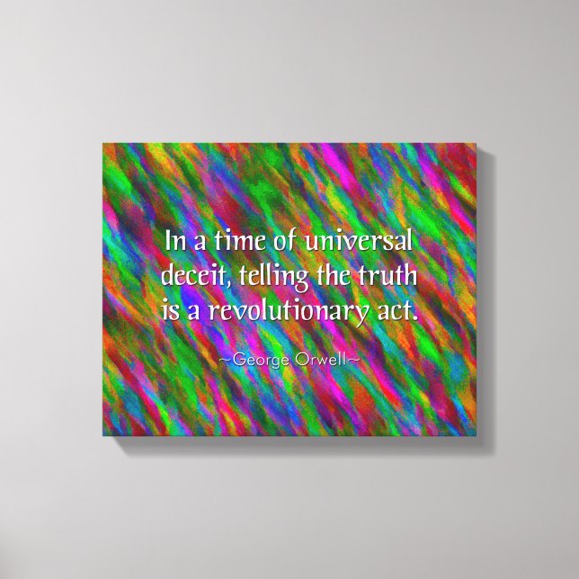 Citation de George Orwell, Toile (Recto)