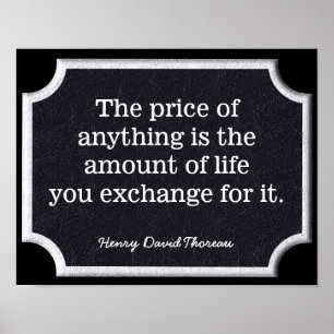 Citation de Henry David Thoreau - impression artis