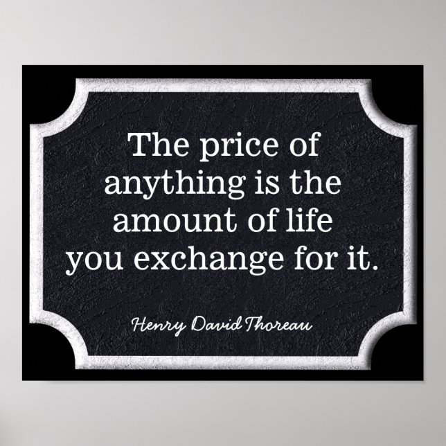 Citation de Henry David Thoreau - impression artis (Devant)