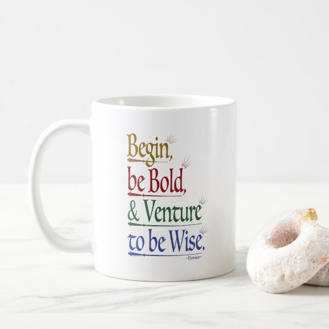 Citation de Horace magique Mug classique (Avec donut)