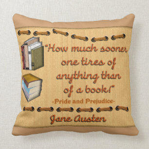 Citation de Jane Austen - coussin
