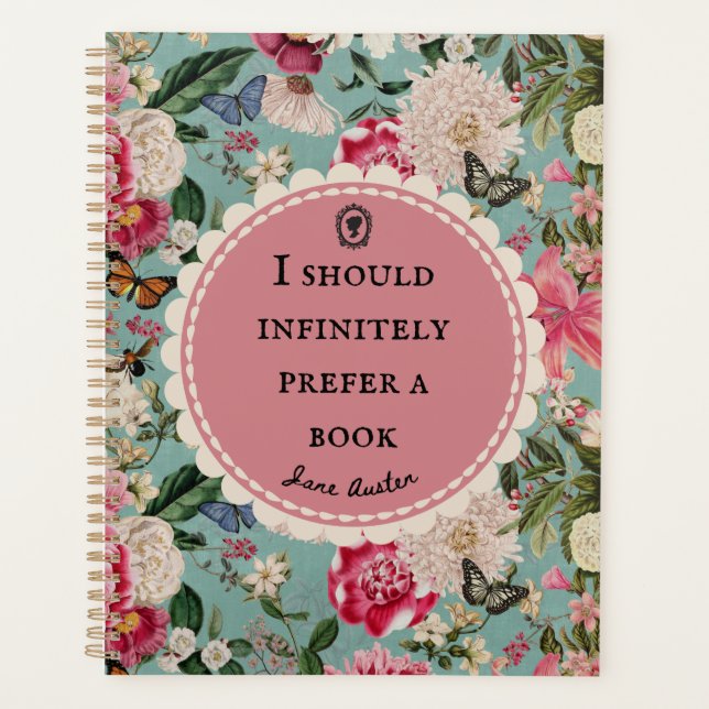 Citation de Jane Austen "Préférez un livre"  (Devant)
