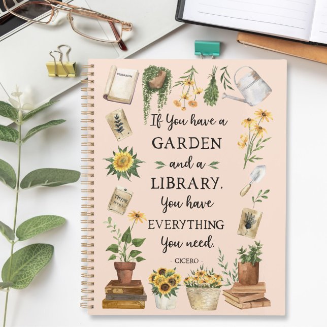 Citation de jardinage et de bibliothèque Tournesol (In situ)