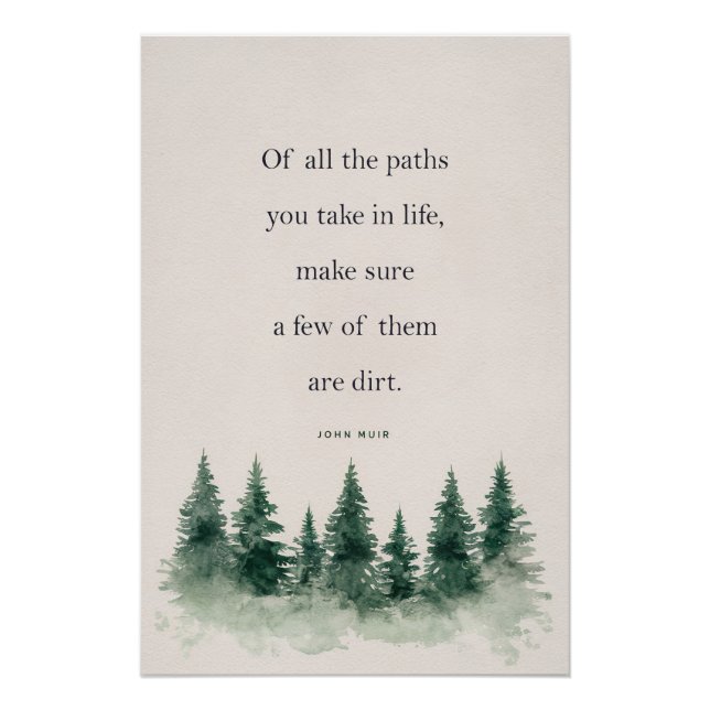 Citation de John Muir Nature - Art Mural Inspirant (Devant)