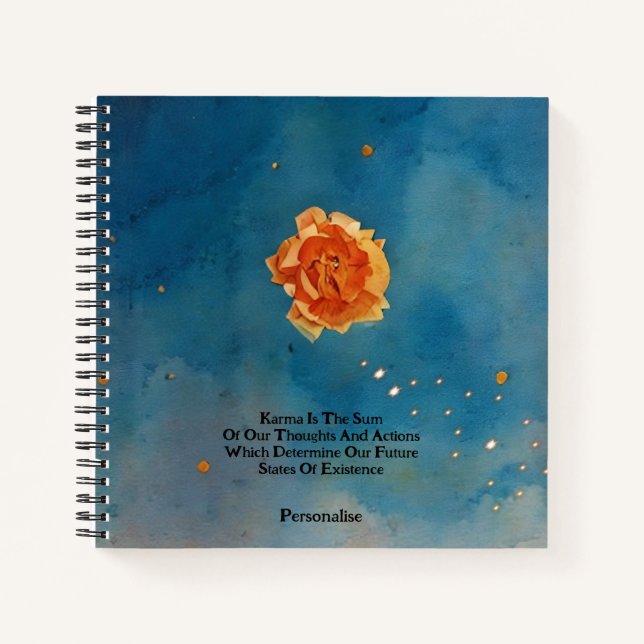 Citation de Karma Rose orange Blue Sky Journal (Devant)