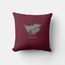 Citation de la Bible Rouge Coussin POLYESTER Angel